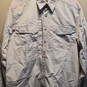 5.11 Tactical Men's Expedition Long Sleeve Vented Ripstop Shirt - Storm Grey